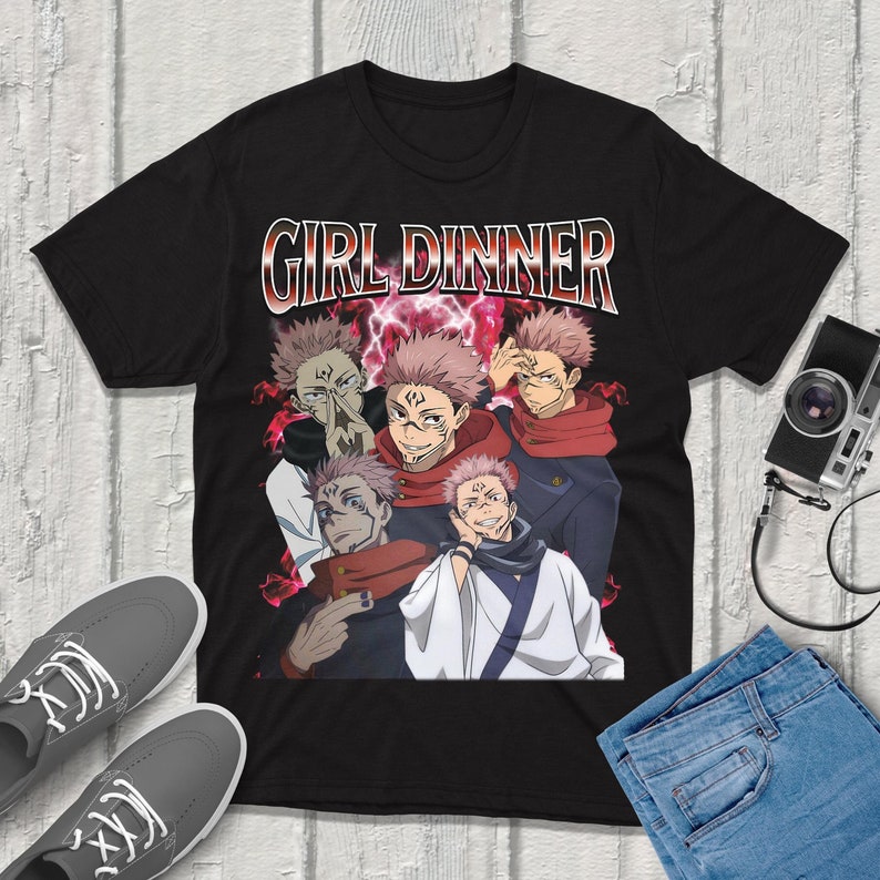 Anime Merchandise T Shirt - Sukuna Jujutsu-Kaisen 티셔츠 streetwear 프리미엄 품질