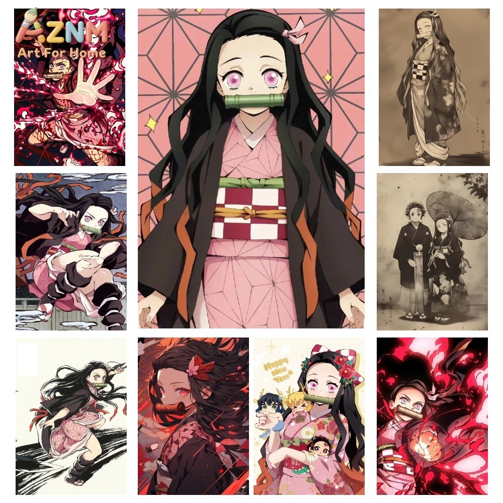 Anime Merchandise Posters - AZNM 악마 슬레이어 카마도 네즈코 애니메이션