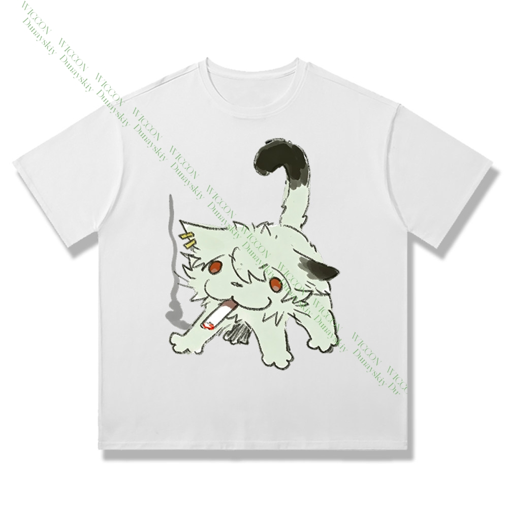 Chainsmoker Cat Yaniko Satou 귀 - Anime Merchandise T Shirt 리뷰 및 가격