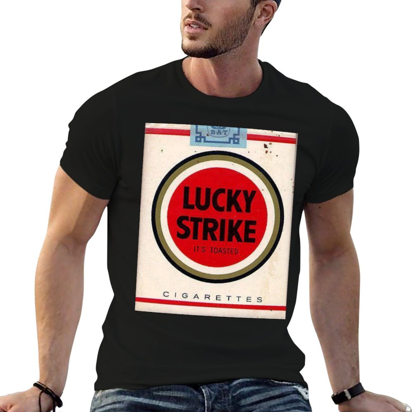 베스트 셀러 럭키 스트라이크 상품 티셔츠 남성 티셔츠  - Anime Merchandise T Shirt 리뷰 및 가격