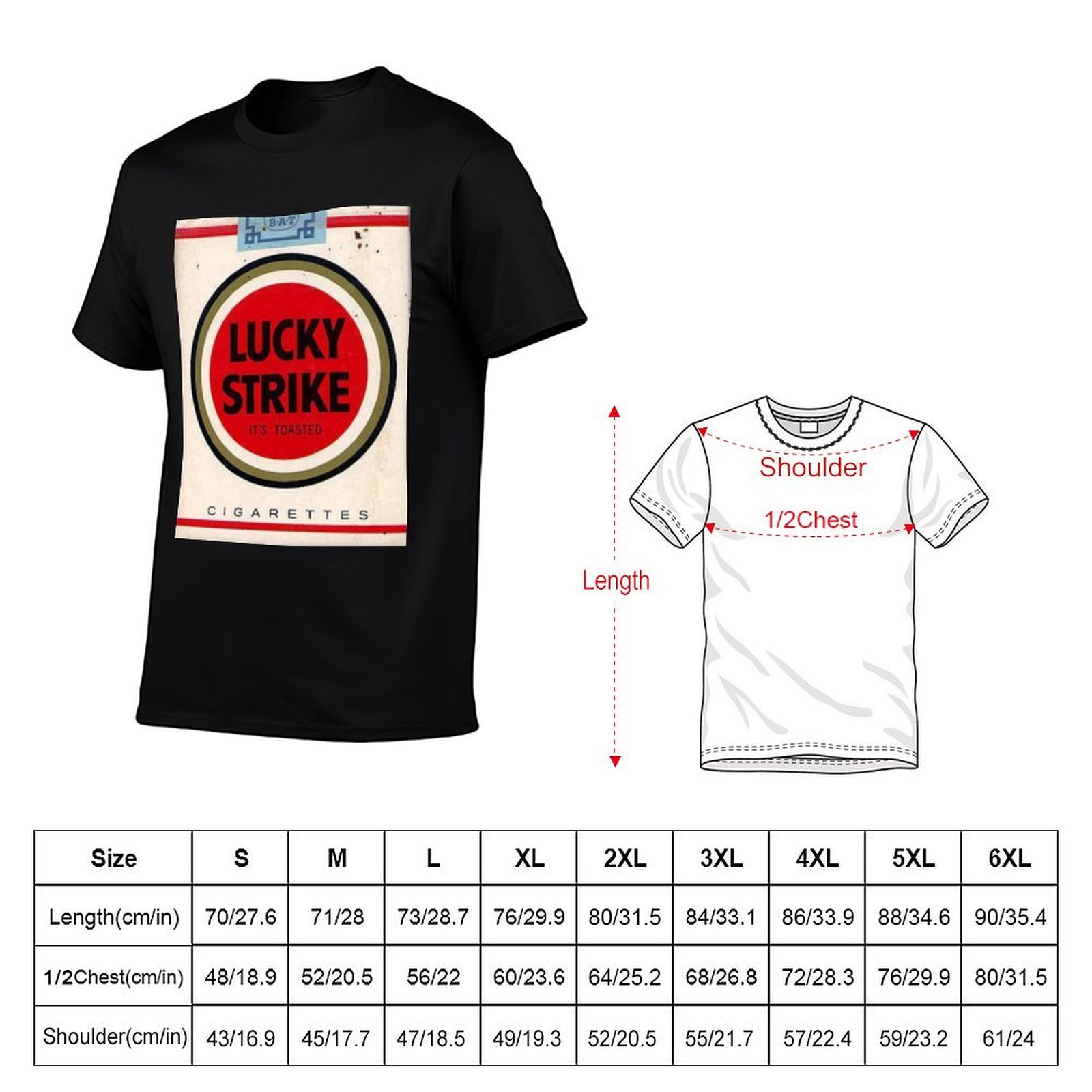 베스트 셀러 럭키 스트라이크 상품 티셔츠 남성 티셔츠  - Anime Merchandise T Shirt 리뷰 및 가격