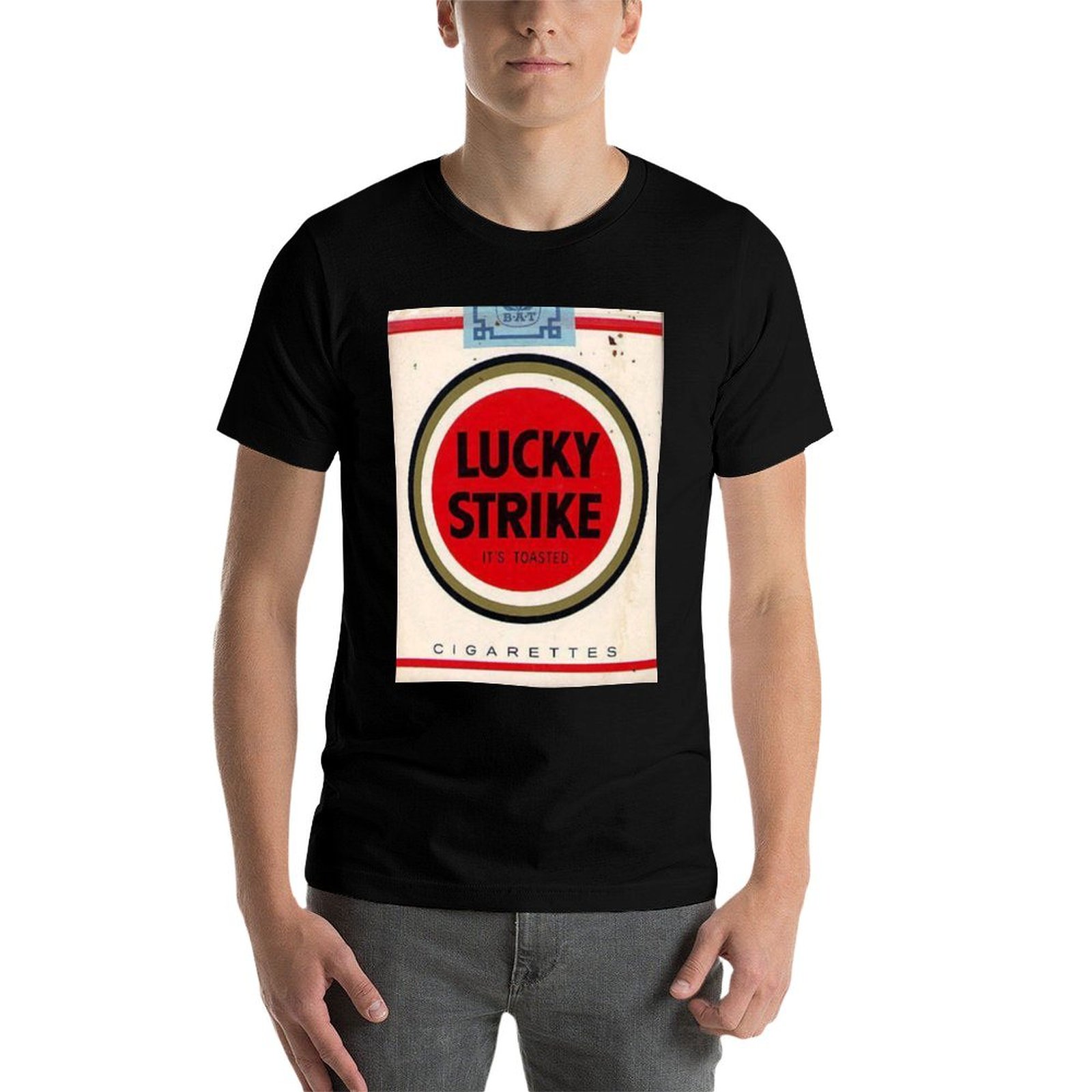 베스트 셀러 럭키 스트라이크 상품 티셔츠 남성 티셔츠  - Anime Merchandise T Shirt 리뷰 및 가격
