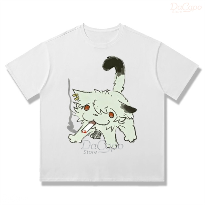 Chainsmoker Cat Yaniko Satou 귀 - Anime Merchandise T Shirt 리뷰 및 가격
