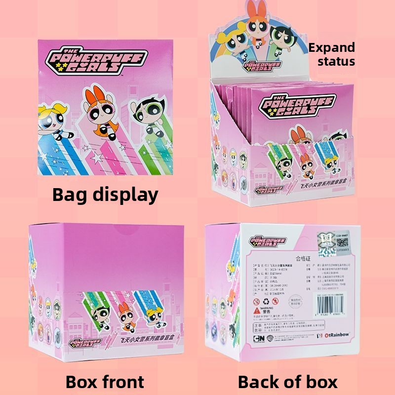 공식 파워퍼프걸즈 상품 틴 배지 블라인드 박스 풀세트, - Anime Merchandise Box 리뷰 및 가격
