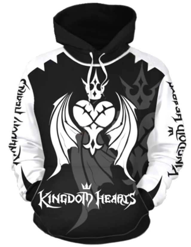 킹덤 하트 3D 애니메이션 프린트 지퍼 후드 티셔츠(그 - Anime Merchandise Jacket 리뷰 및 가격