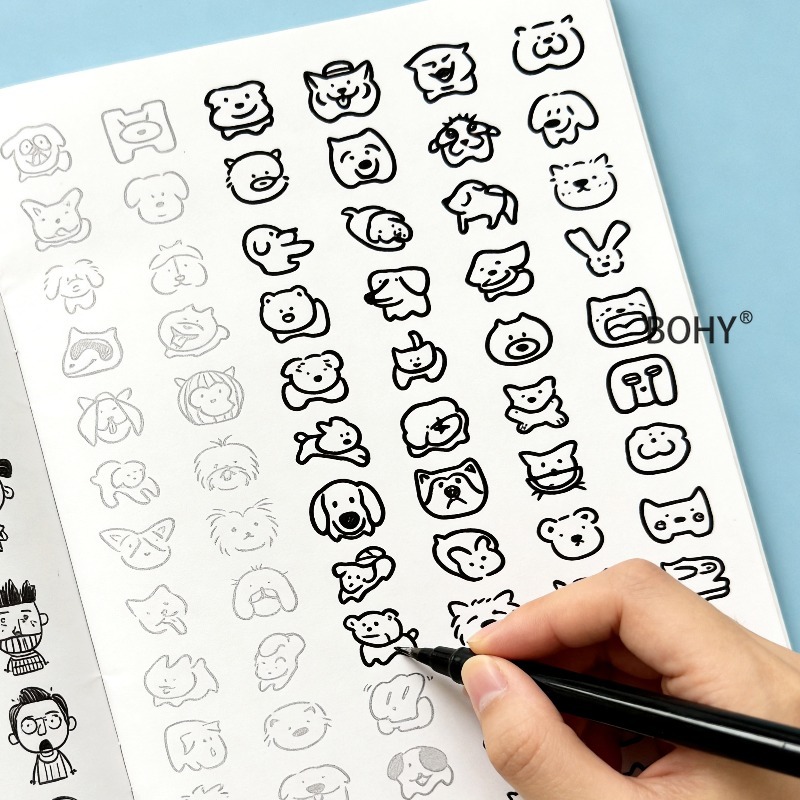 1 캐릭터 표현, 작은 동물 스케치, 성인용 감압 및  - Art Book Illustration 리뷰 및 가격